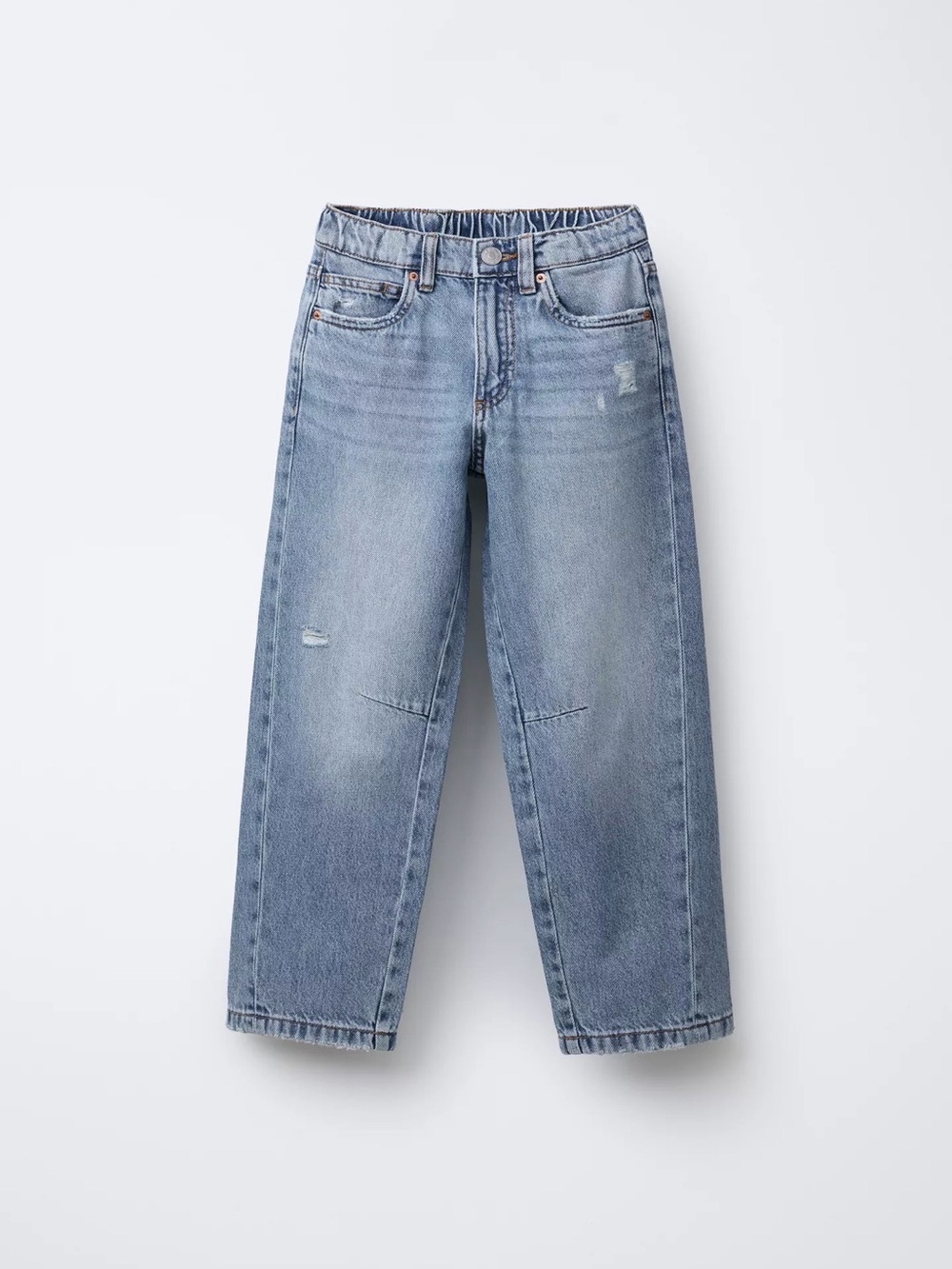 Zara Light Blue Straight-Leg Kids Jeans